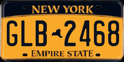 NY license plate GLB2468