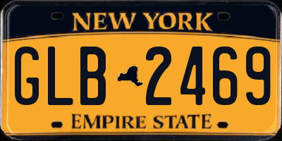 NY license plate GLB2469