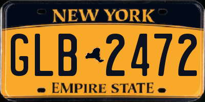 NY license plate GLB2472