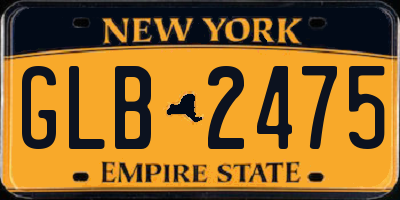 NY license plate GLB2475