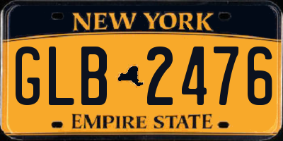 NY license plate GLB2476