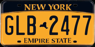 NY license plate GLB2477