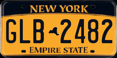 NY license plate GLB2482