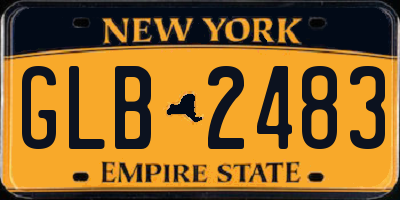 NY license plate GLB2483