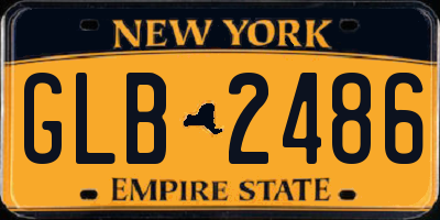 NY license plate GLB2486