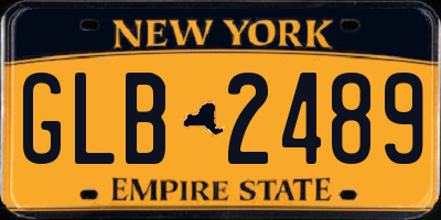 NY license plate GLB2489