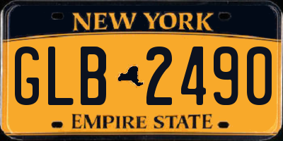 NY license plate GLB2490