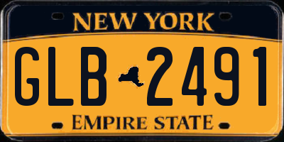 NY license plate GLB2491