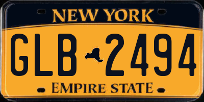 NY license plate GLB2494