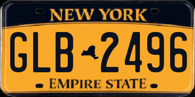 NY license plate GLB2496