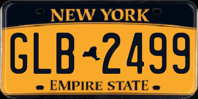 NY license plate GLB2499