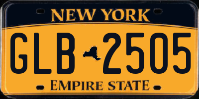 NY license plate GLB2505