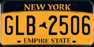 NY license plate GLB2506