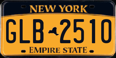 NY license plate GLB2510