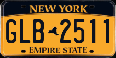 NY license plate GLB2511
