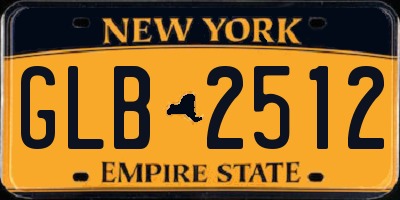 NY license plate GLB2512