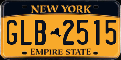 NY license plate GLB2515