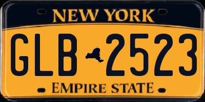 NY license plate GLB2523