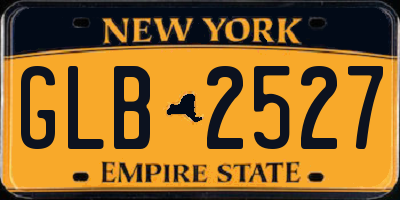 NY license plate GLB2527