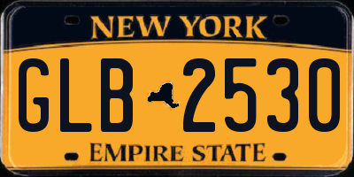 NY license plate GLB2530