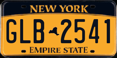 NY license plate GLB2541