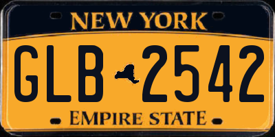 NY license plate GLB2542