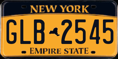 NY license plate GLB2545