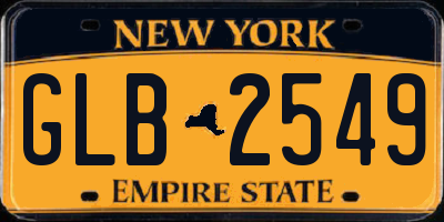 NY license plate GLB2549