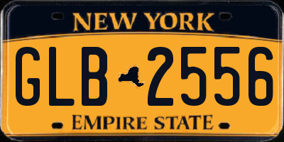 NY license plate GLB2556