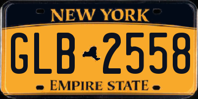 NY license plate GLB2558