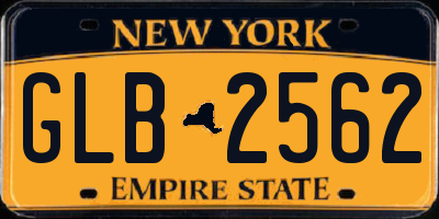 NY license plate GLB2562