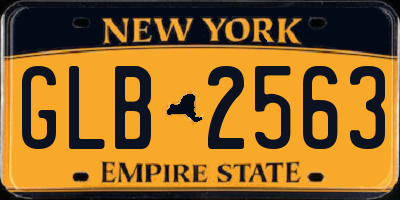 NY license plate GLB2563