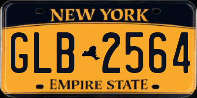 NY license plate GLB2564