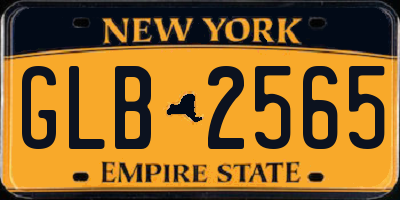 NY license plate GLB2565