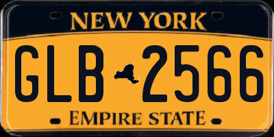 NY license plate GLB2566