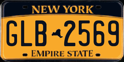 NY license plate GLB2569