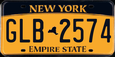 NY license plate GLB2574