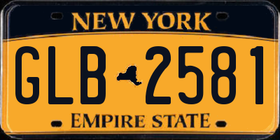 NY license plate GLB2581