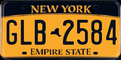 NY license plate GLB2584