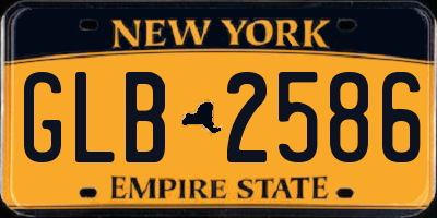 NY license plate GLB2586