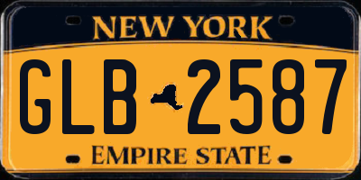 NY license plate GLB2587