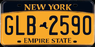 NY license plate GLB2590