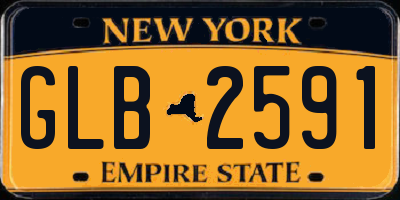NY license plate GLB2591
