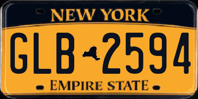 NY license plate GLB2594