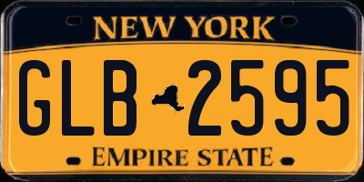 NY license plate GLB2595