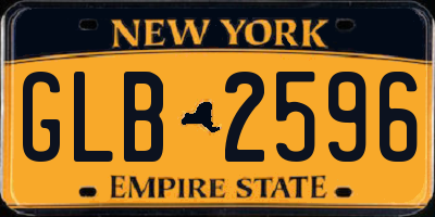 NY license plate GLB2596