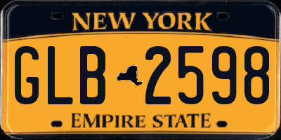 NY license plate GLB2598