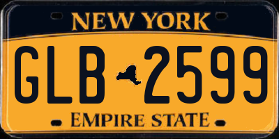 NY license plate GLB2599