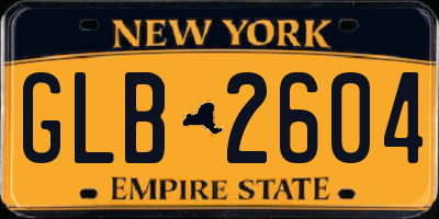 NY license plate GLB2604