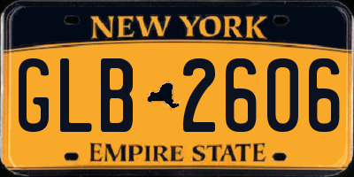 NY license plate GLB2606